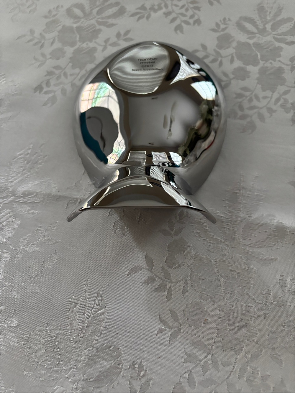 Nambe Reflective Spoon Rest in Silver Mirror Finish